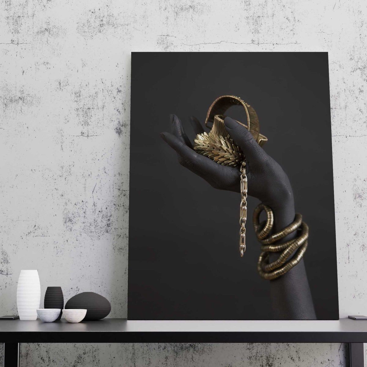 Tablou Canvas African Gold Jewelry - clevny.ro