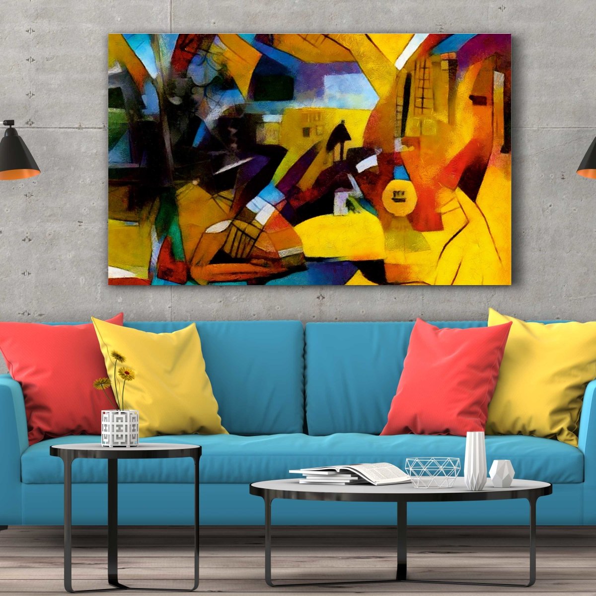 Tablou Canvas Alternative Reproductions Of Famous Paintings By Picasso - clevny.ro