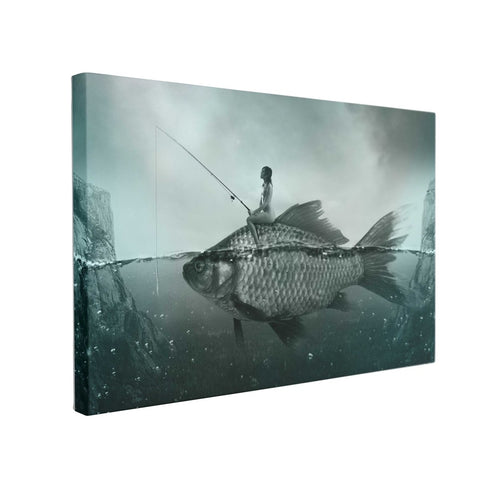 Tablou Canvas Artistic Fish with Woman Fishing - clevny.ro