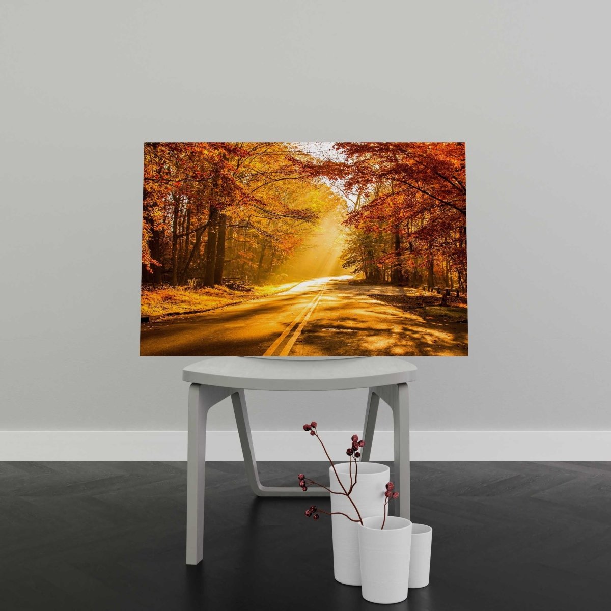 Tablou Canvas Autumn Road to Forest - clevny.ro