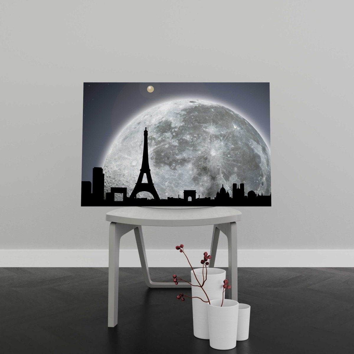 Tablou Canvas Big Moon on Paris - clevny.ro
