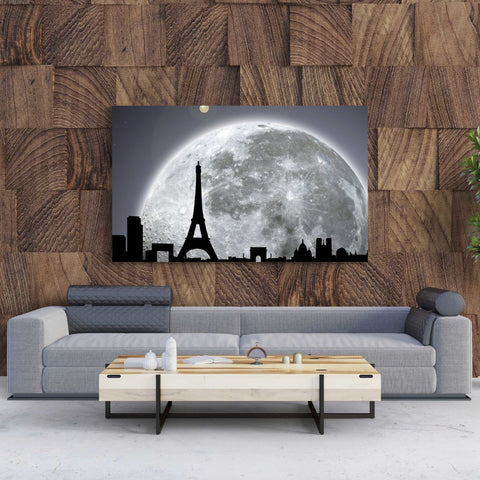 Tablou Canvas Big Moon on Paris - clevny.ro