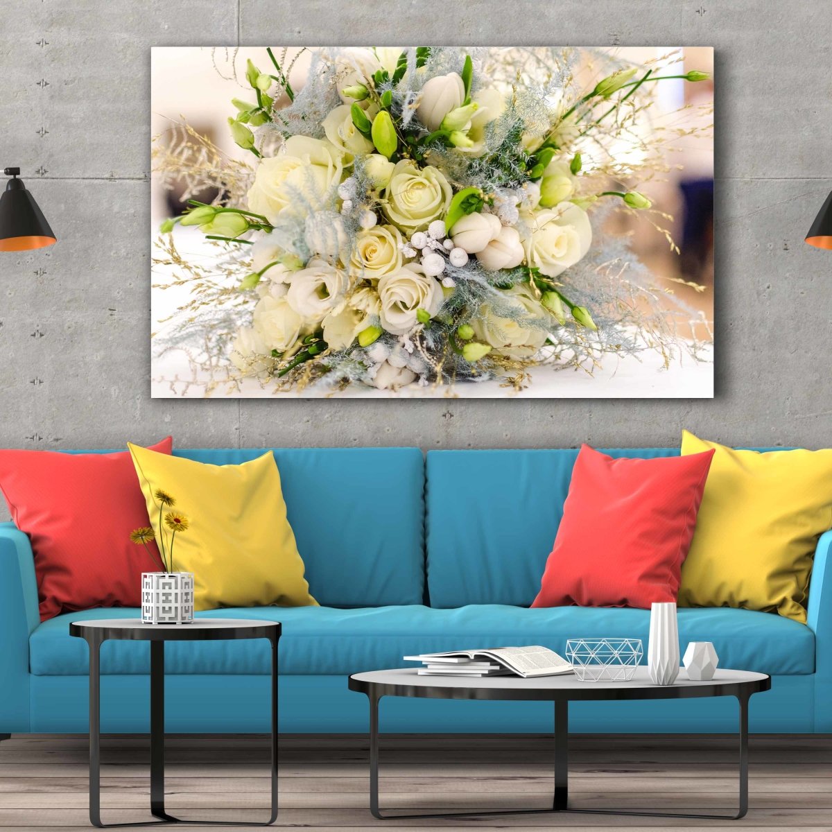 Tablou Canvas Bouquet of White Roses - clevny.ro