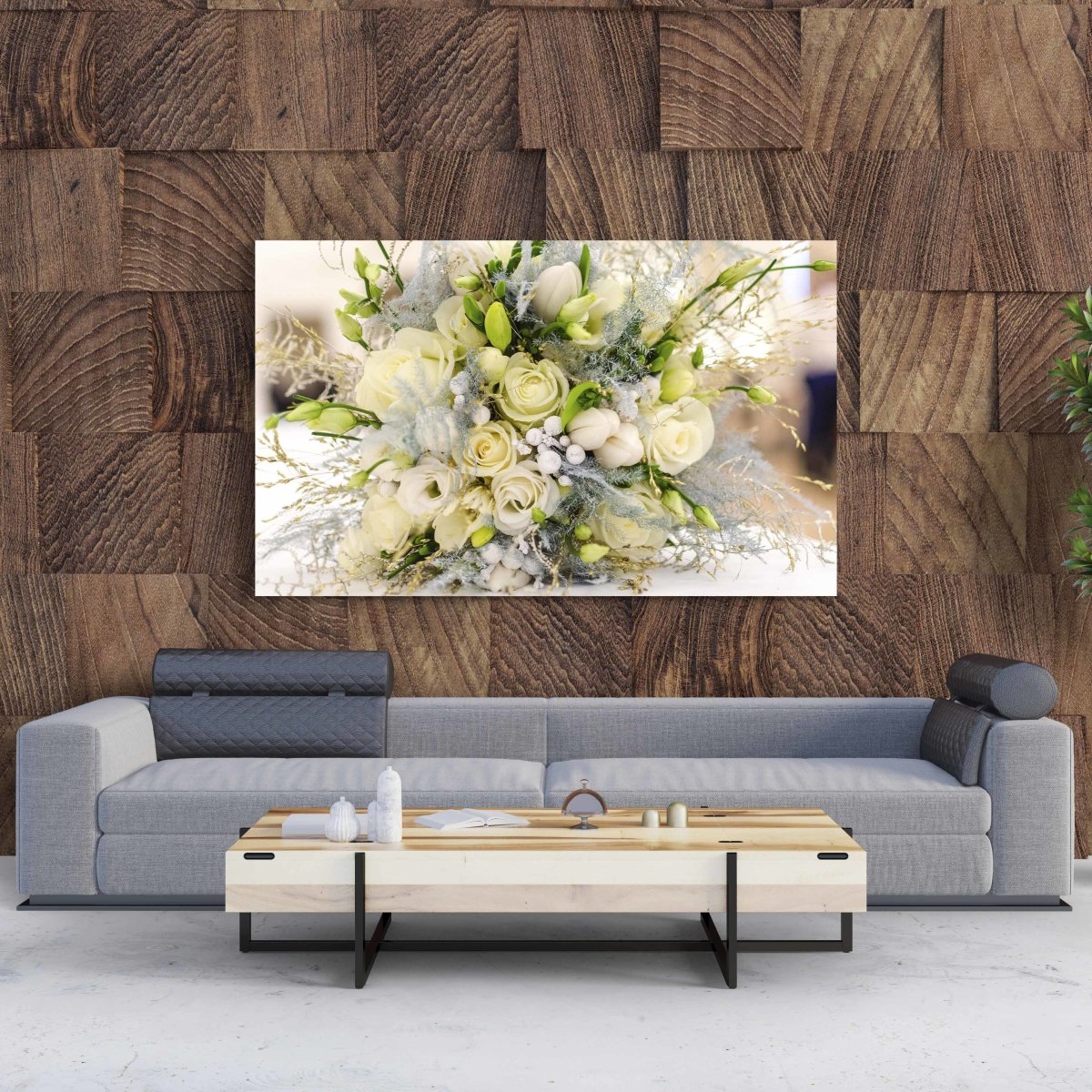 Tablou Canvas Bouquet of White Roses - clevny.ro