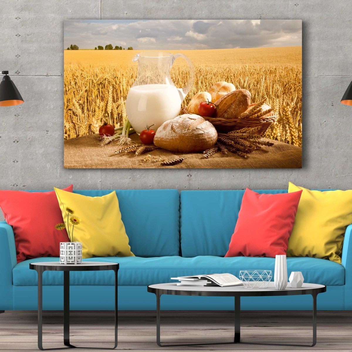 Tablou Canvas Bread and Milk - clevny.ro