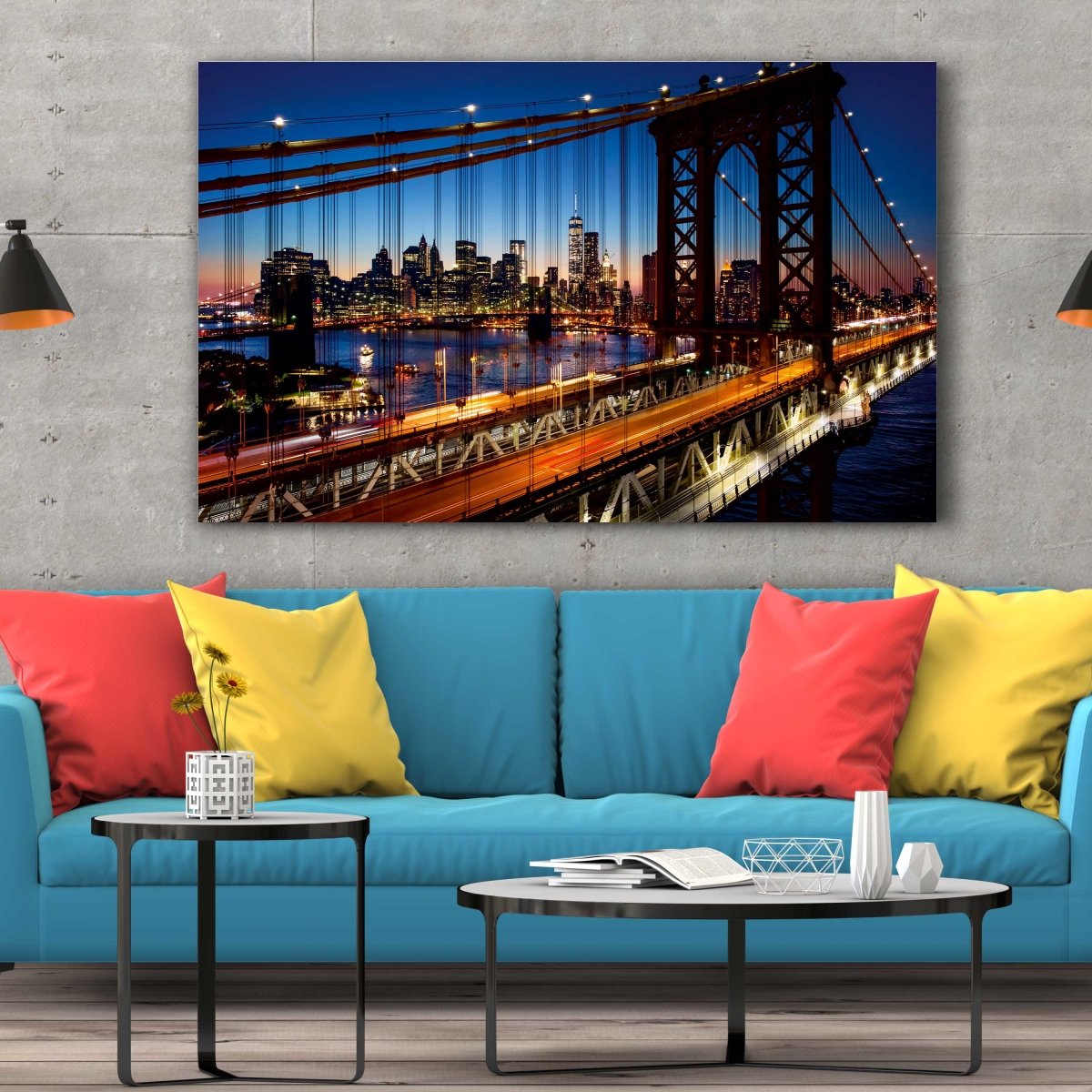 Tablou Canvas Brooklyn Bridge, Manhattan, New York - clevny.ro
