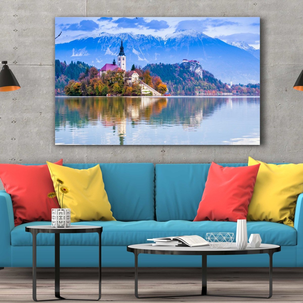 Tablou Canvas Castle and Mountains - clevny.ro