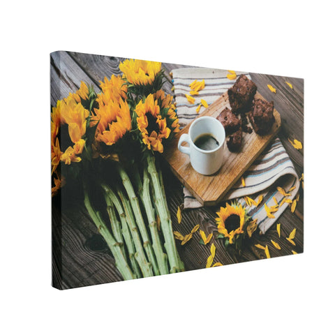 Tablou Canvas Coffee by the Sunflower - clevny.ro