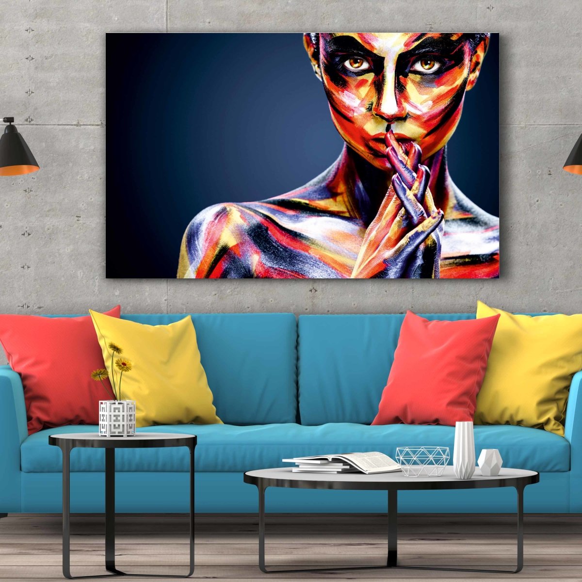 Tablou Canvas Colorful Girl - clevny.ro