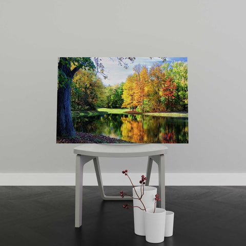 Tablou Canvas Colorful Trees Reflections - clevny.ro