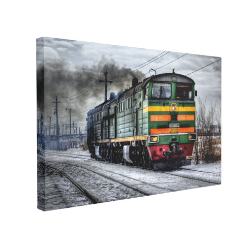 Tablou Canvas Diesel Locomotive in Russia - clevny.ro