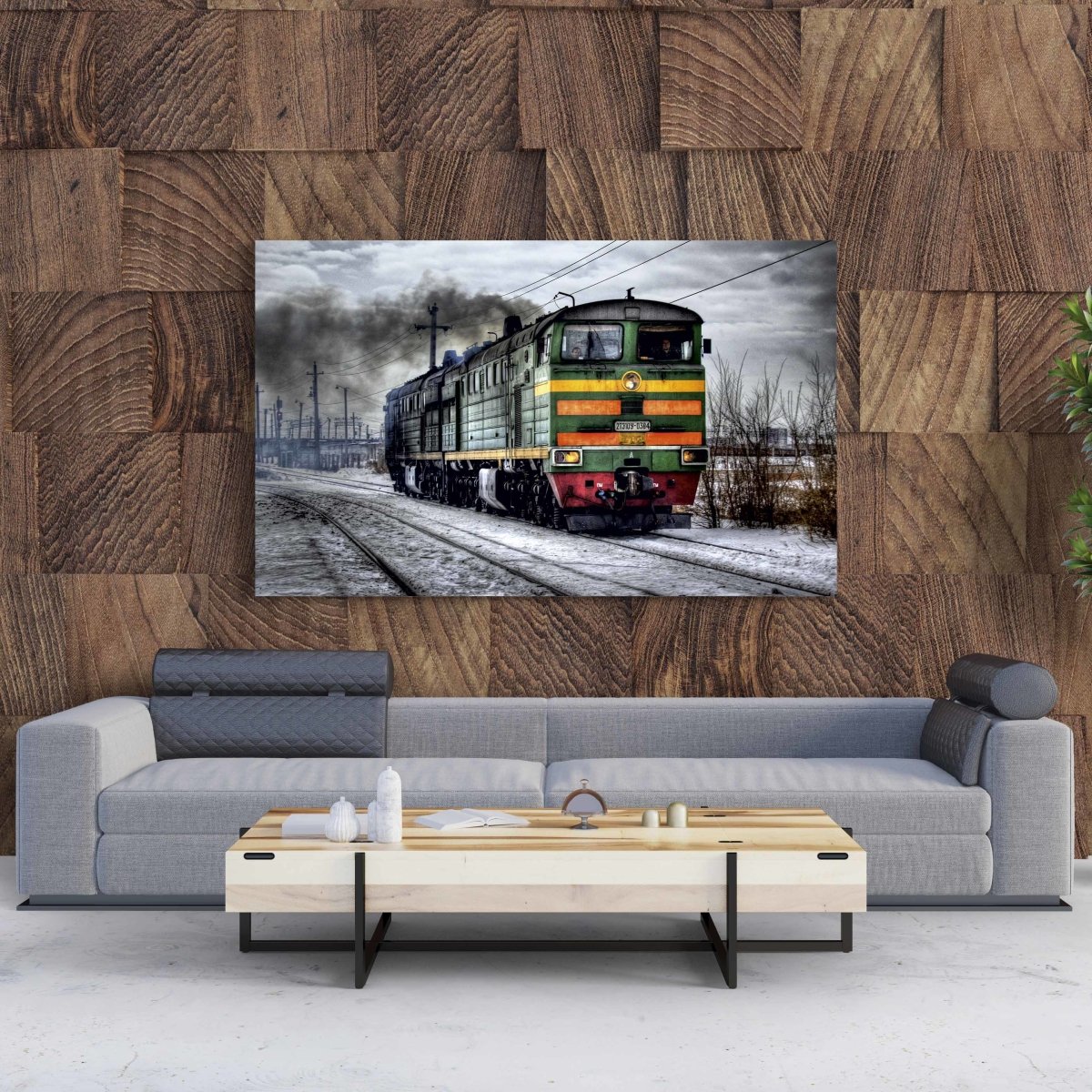 Tablou Canvas Diesel Locomotive in Russia - clevny.ro