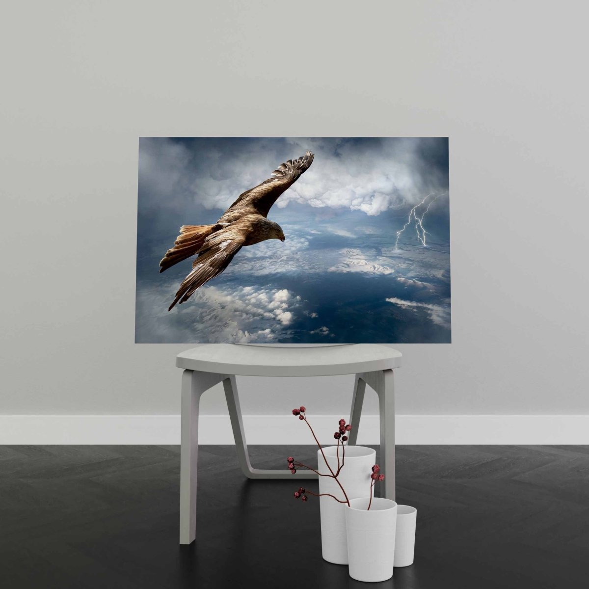Tablou Canvas Eagle Above the Storm - clevny.ro
