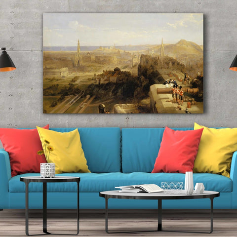 Tablou Canvas Edinburgh from the Castle by David Roberts - clevny.ro