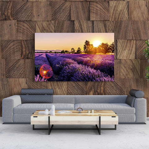 Tablou Canvas Endless Rows of Lavender Flowers - clevny.ro