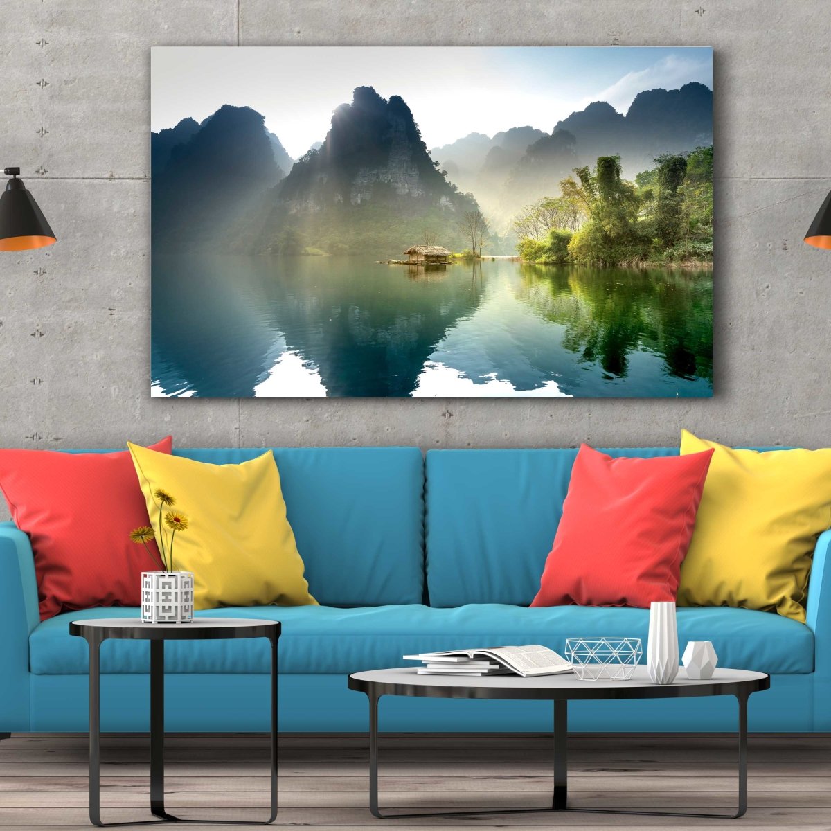 Tablou Canvas Fantastic Clouds and Sunset Sky - clevny.ro