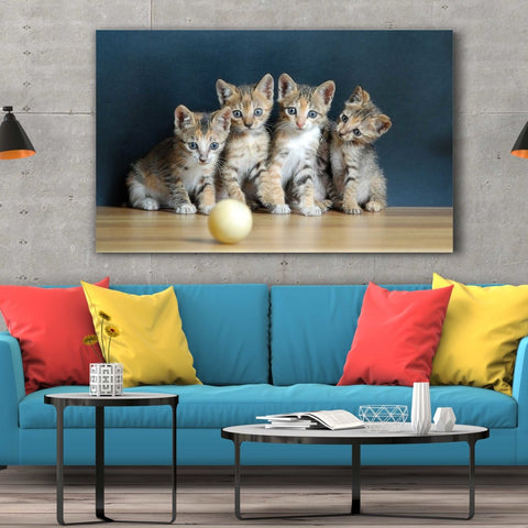 Tablou Canvas Four Cute Cats - clevny.ro