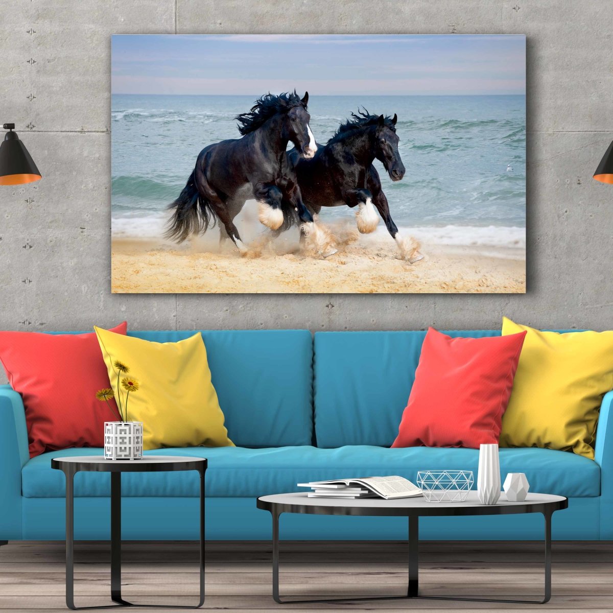 Tablou Canvas Galloping Horses - clevny.ro