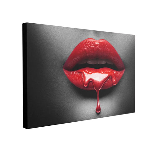 Tablou Canvas Glossy Red Lips - clevny.ro