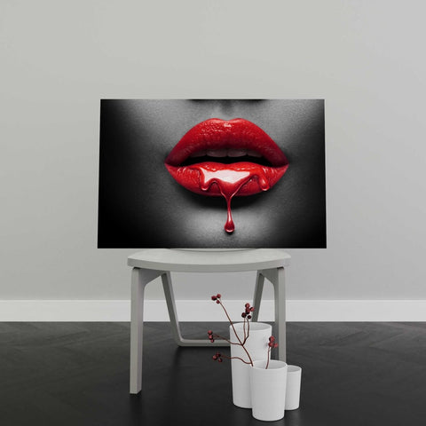 Tablou Canvas Glossy Red Lips - clevny.ro
