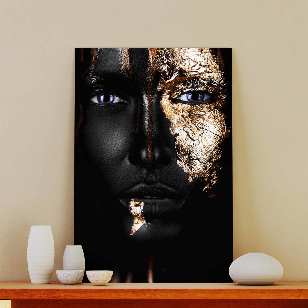 Tablou Canvas Gold Face - clevny.ro
