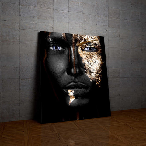 Tablou Canvas Gold Face - clevny.ro