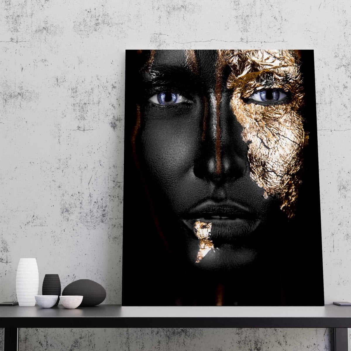 Tablou Canvas Gold Face - clevny.ro