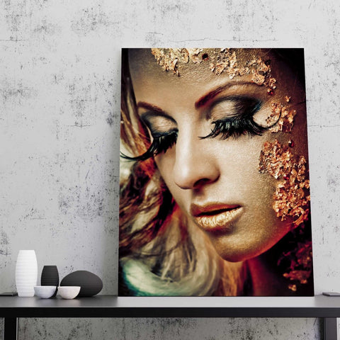 Tablou Canvas Gold Makeup - clevny.ro