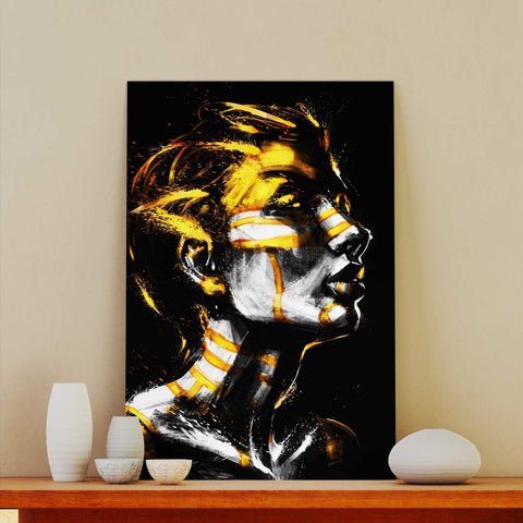 Tablou Canvas Gold Pattern on Face - clevny.ro