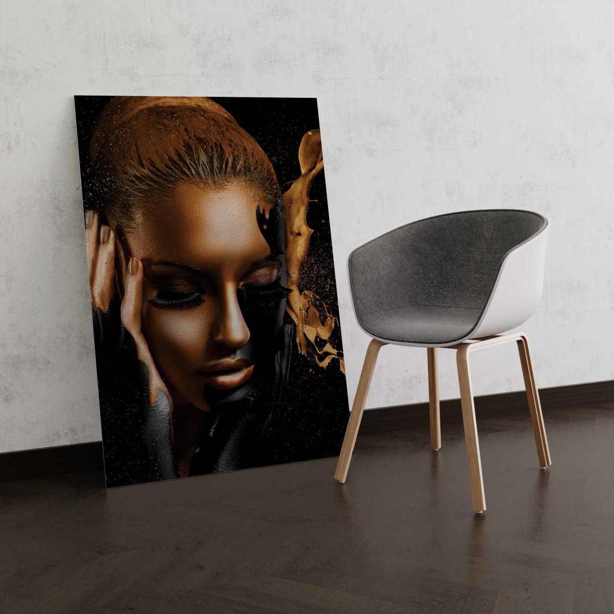 Tablou Canvas Gold Splash - clevny.ro