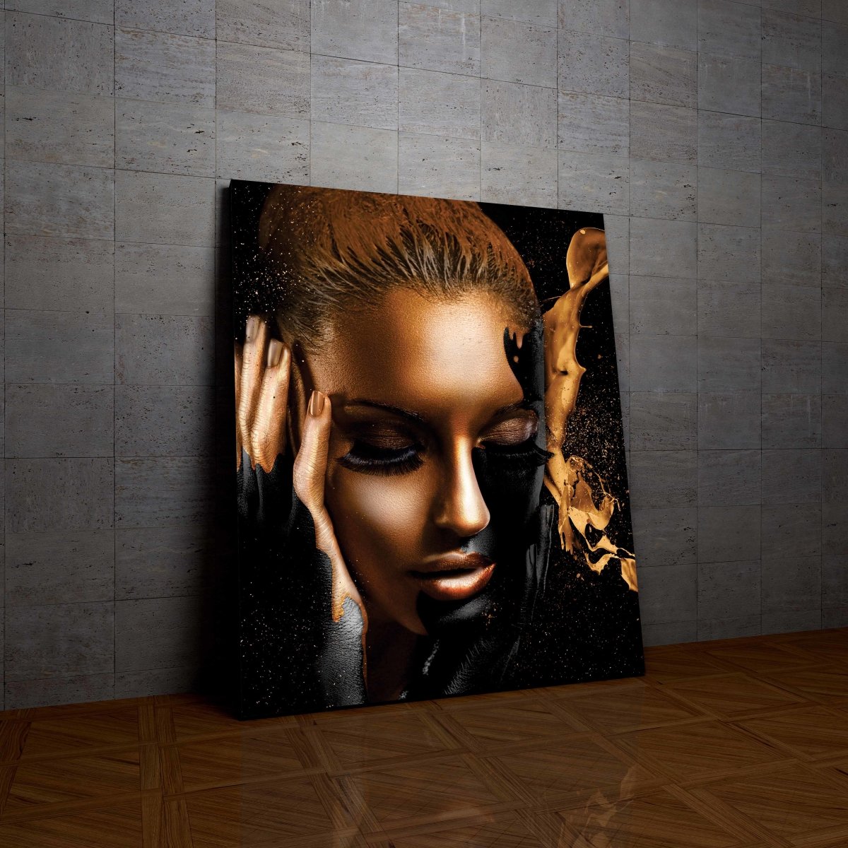 Tablou Canvas Gold Splash - clevny.ro