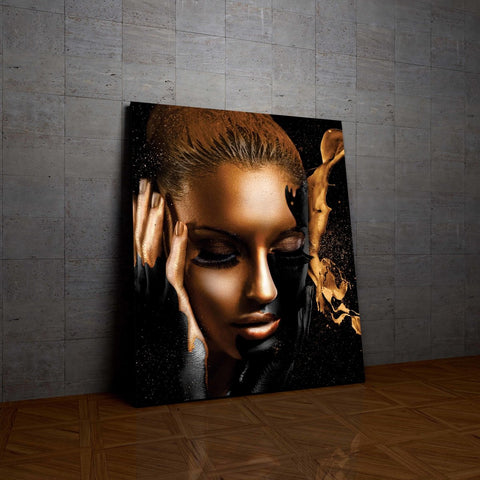 Tablou Canvas Gold Splash - clevny.ro