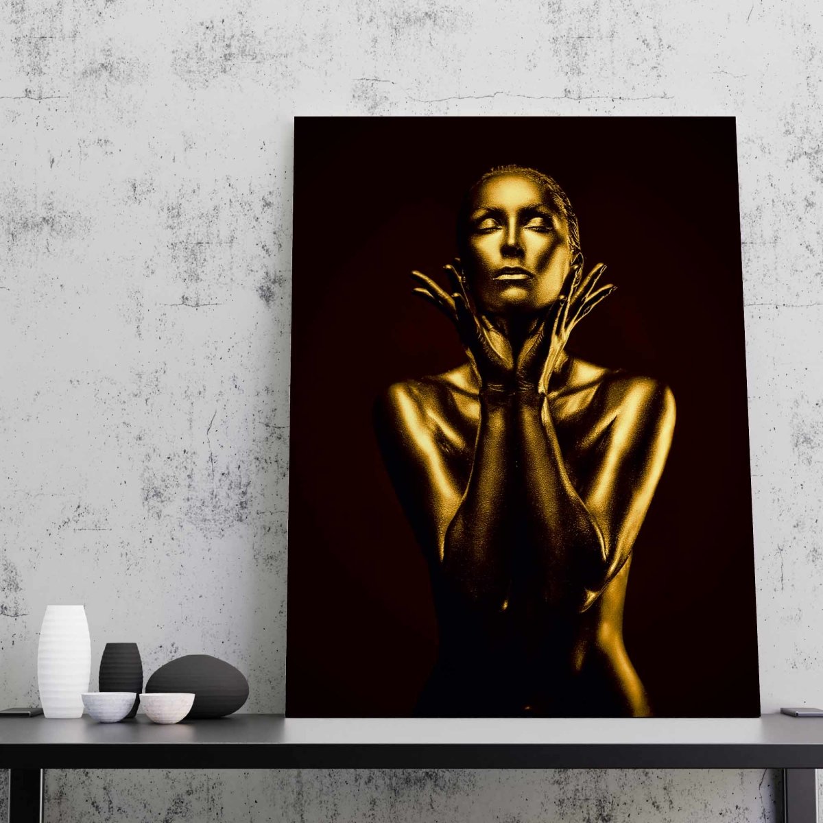 Tablou Canvas Gold Woman - clevny.ro
