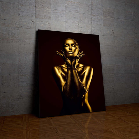 Tablou Canvas Gold Woman - clevny.ro
