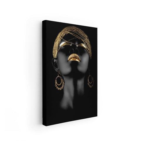 Tablou Canvas Golden Lips - clevny.ro
