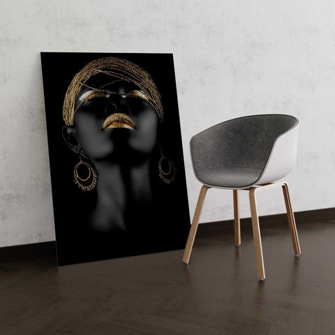 Tablou Canvas Golden Lips - clevny.ro