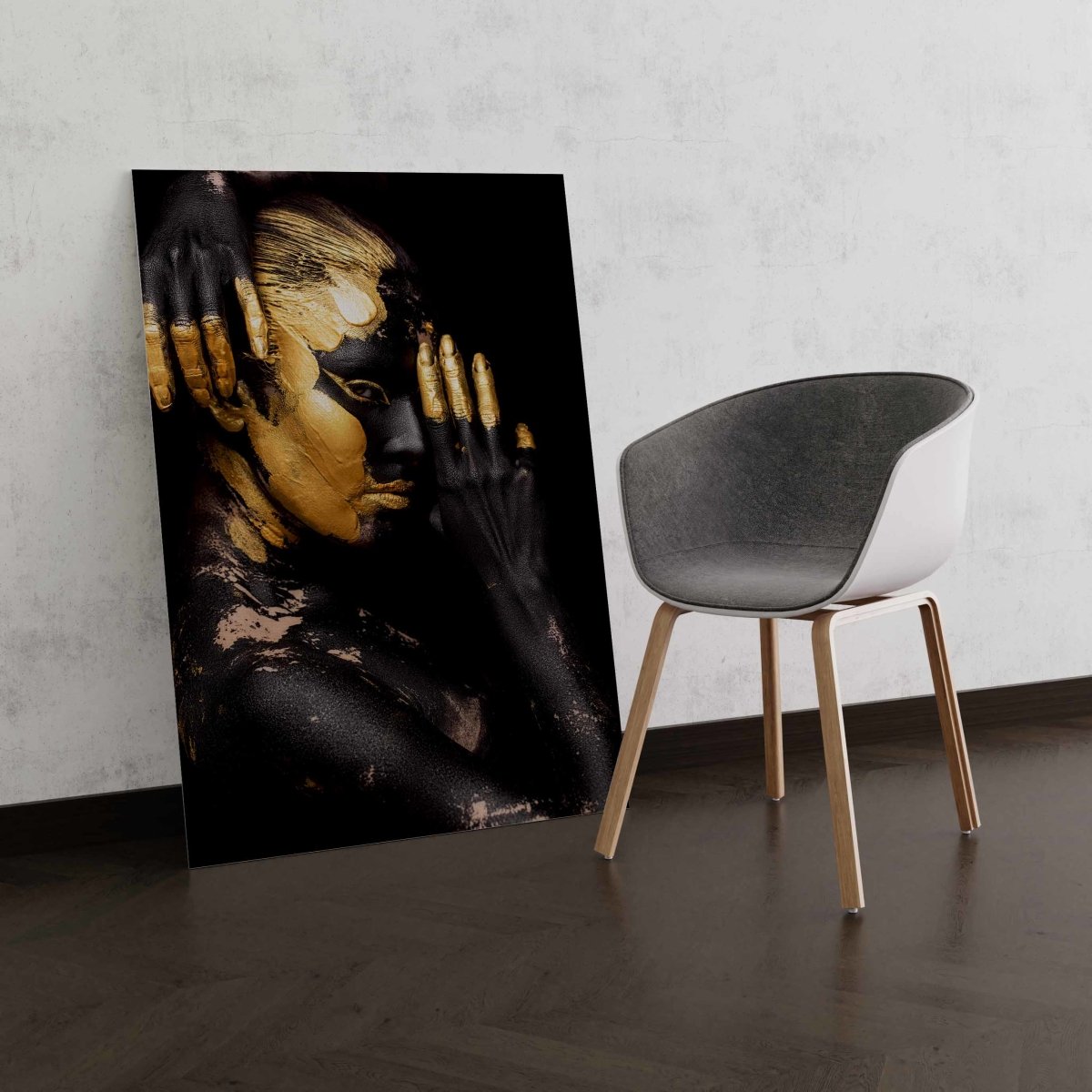 Tablou Canvas Golden Posture - clevny.ro