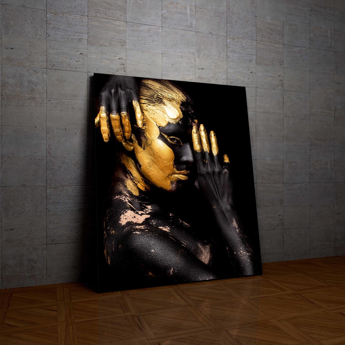Tablou Canvas Golden Posture - clevny.ro