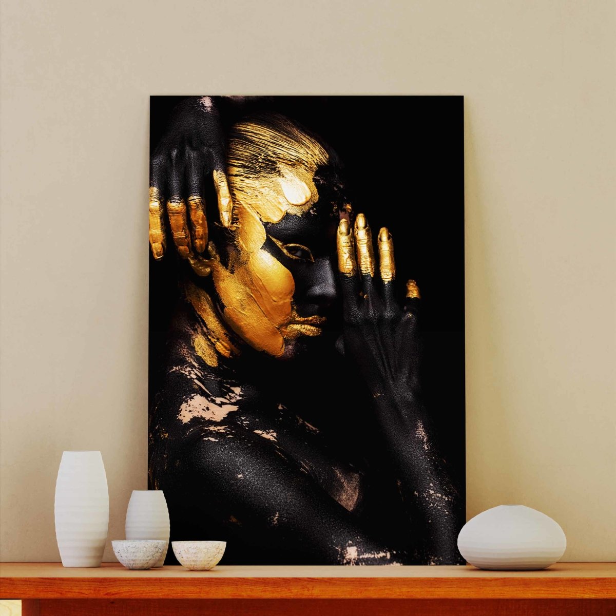 Tablou Canvas Golden Posture - clevny.ro