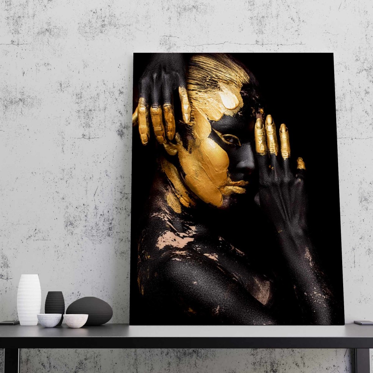 Tablou Canvas Golden Posture - clevny.ro