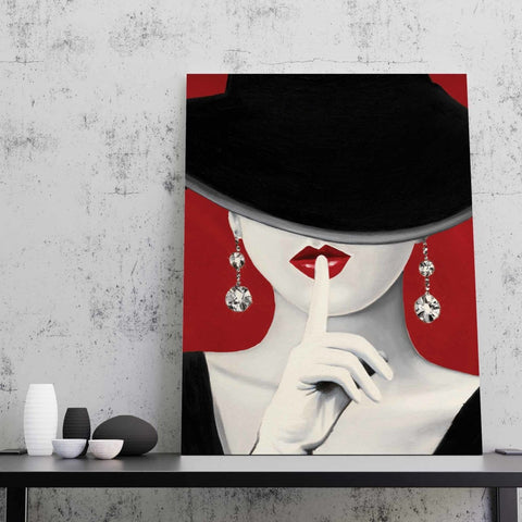 Tablou Canvas Haute Chapeau Rouge I - clevny.ro
