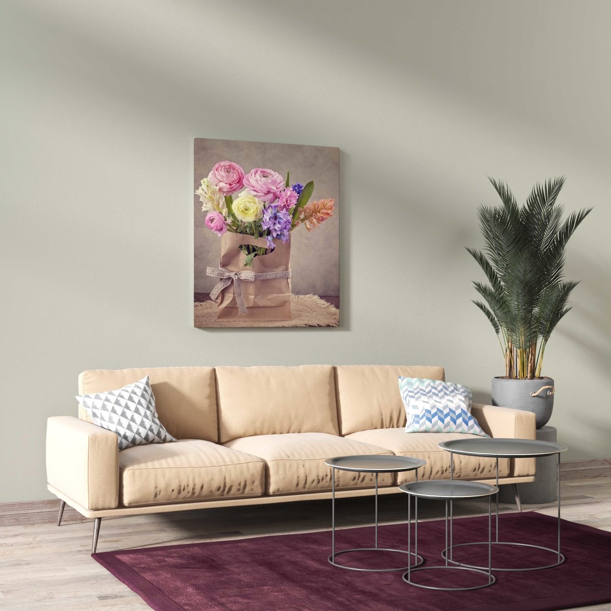 Tablou Canvas Hyacinths and Ranunculus Flowers - clevny.ro