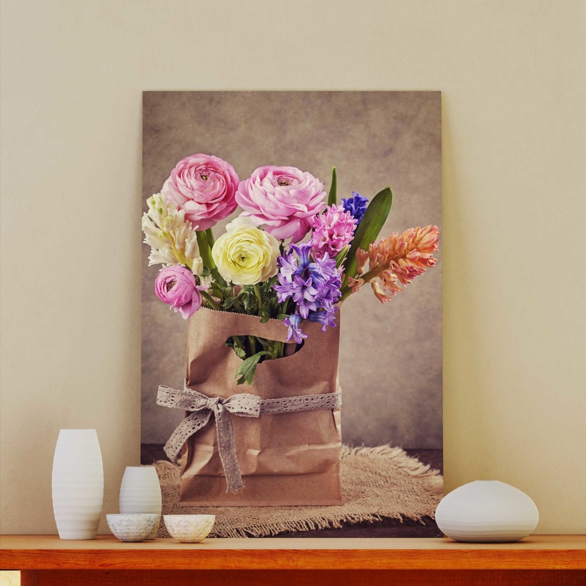 Tablou Canvas Hyacinths and Ranunculus Flowers - clevny.ro