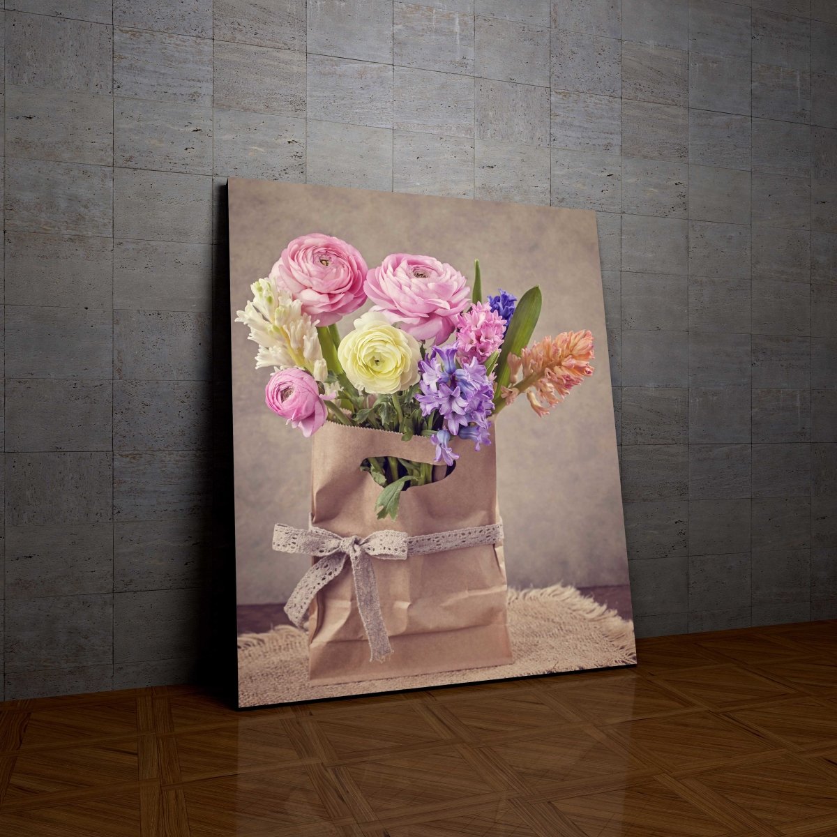 Tablou Canvas Hyacinths and Ranunculus Flowers - clevny.ro