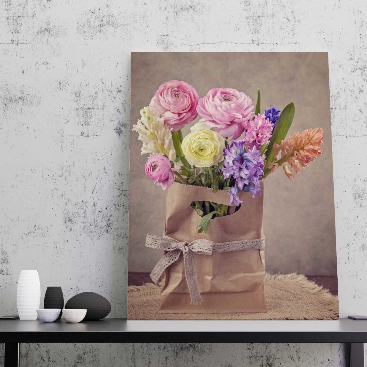 Tablou Canvas Hyacinths and Ranunculus Flowers - clevny.ro