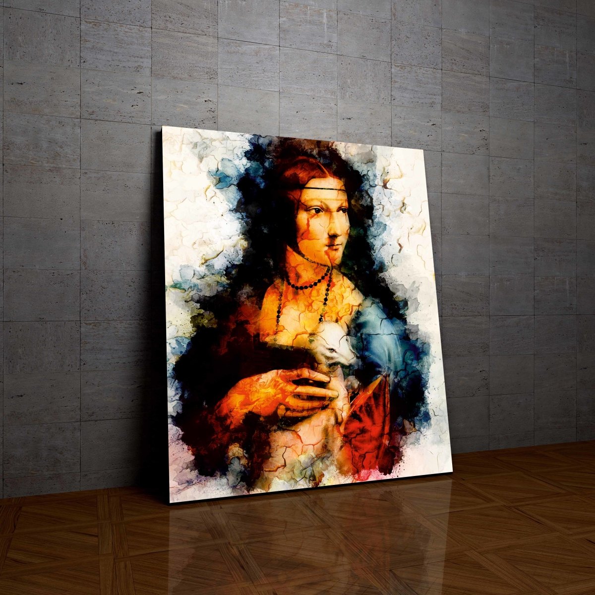Tablou Canvas Lady with an Ermine - clevny.ro