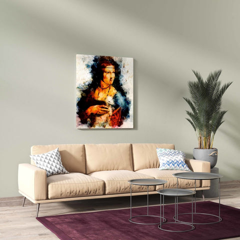 Tablou Canvas Lady with an Ermine - clevny.ro