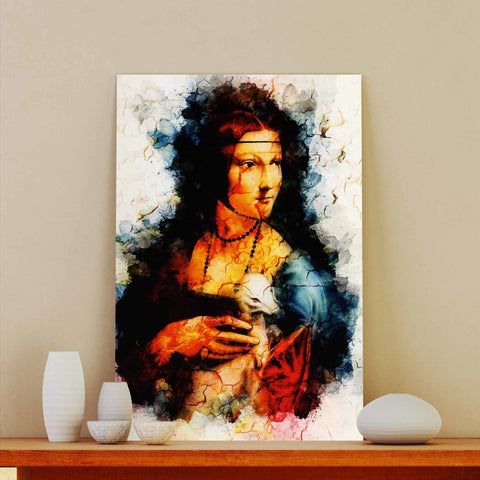 Tablou Canvas Lady with an Ermine - clevny.ro
