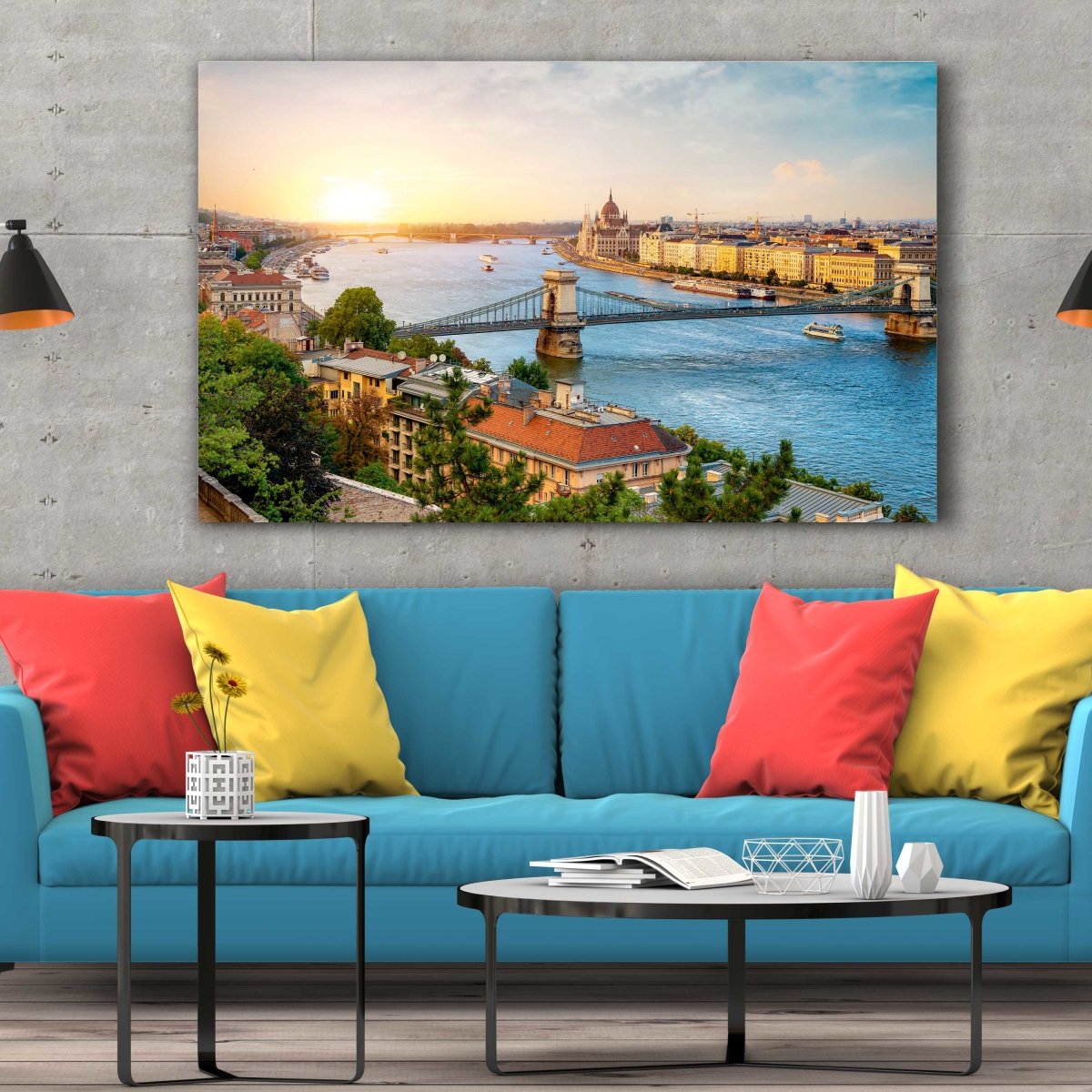 Tablou Canvas Landmarks of Budapest - clevny.ro