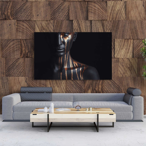 Tablou Canvas Leaking Gold Paint - clevny.ro